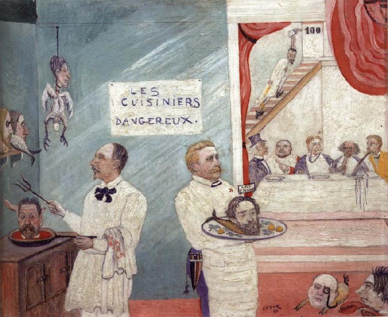 James Ensor The Dangerous Cooks France oil painting art